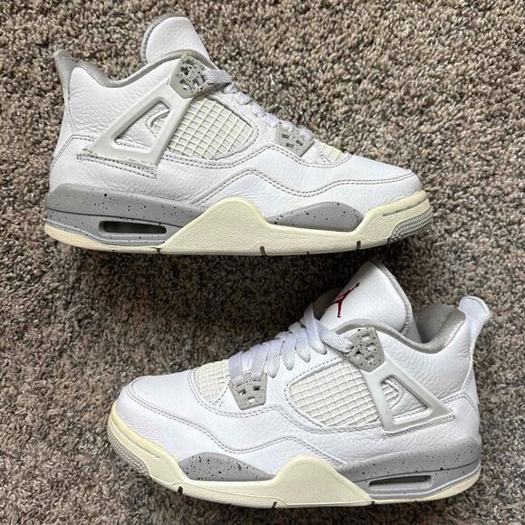 Nike Air Jordan 4 Retro White Oreo Size 5 Youth (Size 6.5 Women's) - Picture 1 of 8
